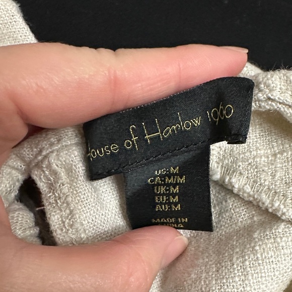 House of Harlow 1960 Beige linen 2 piece matching set - Picture 9 of 11